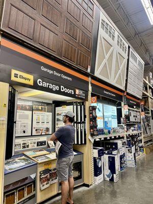 Garage door shopping.