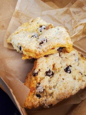 the chocolate orange scones. huge!! and yes, i took bites before taking the photo.