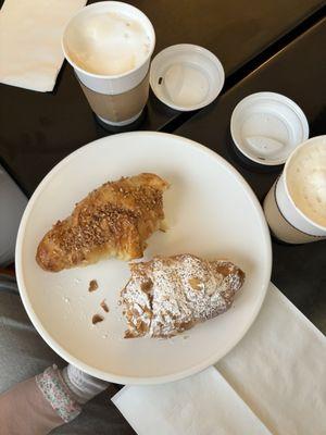 Hazelnut croissant and almond Almond-Chocolate Croissant