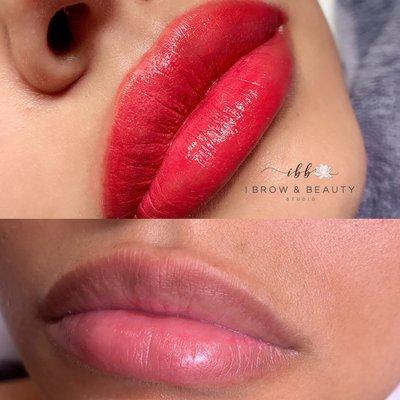 Lip blush semi permanent make up