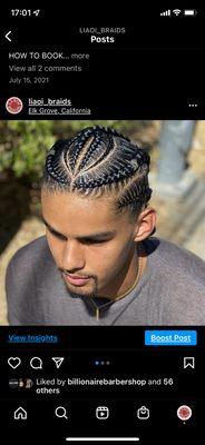 Man braids designer braids