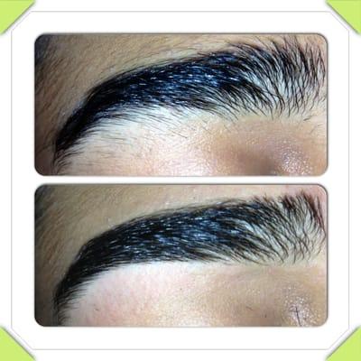 BEFORE AND AFTER DONE BY SAHER, nice full brows ;)