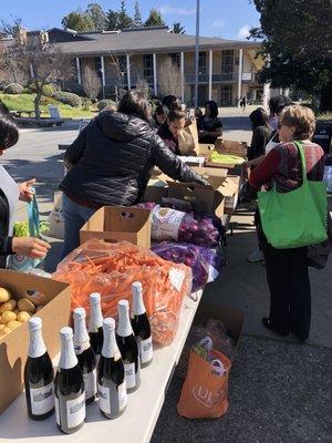 free produce give away every Thursday from 11am to 1pm in the quad. Karen is in the right and she's well loved!!