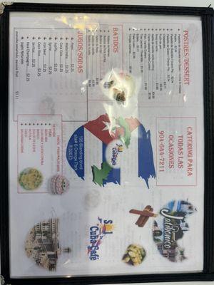 Menu front