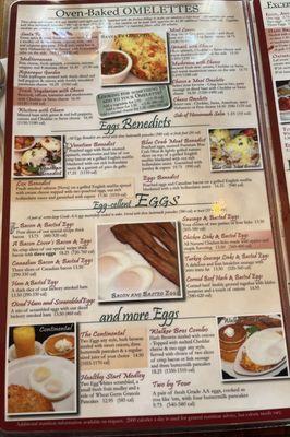 Eggs Menu