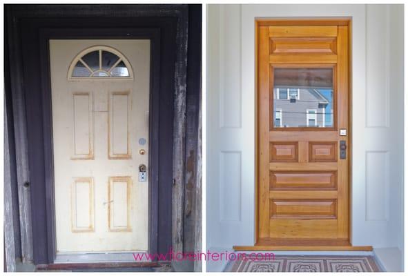 Before and after! The door on the right was purchased here!