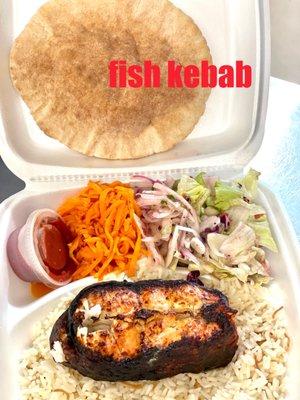 Fish kebab entree