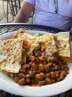 Loaded chicken quesadilla