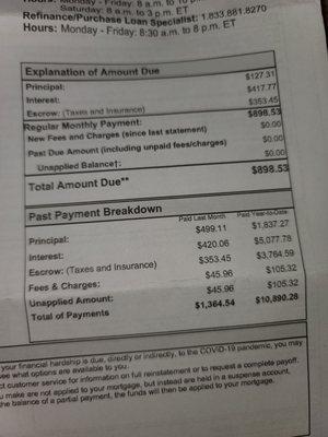 Here's the part where they show the fees that they never apply money to. I'm sick of their shell game!!!