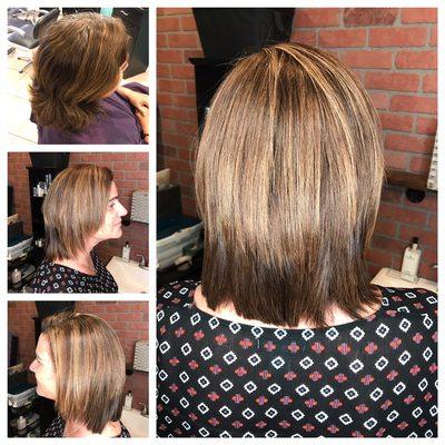 Love this new makeover on this new client. Keratin complex smoothing and Schwarzkopf color.