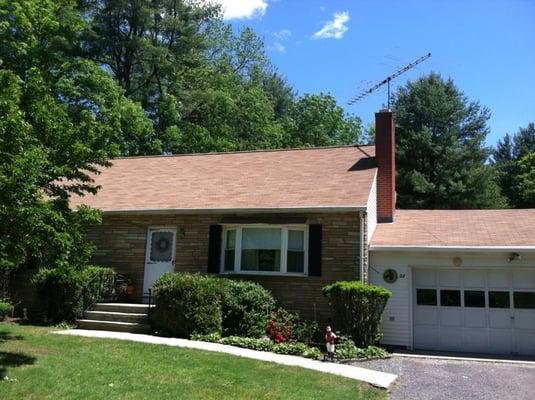 After non-pressure roof cleaning