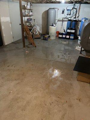 Flooded basement