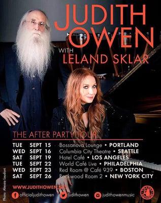 It might as well rain until September, because the Fabulous Judith Owen & the Legendary Lee Sklar bring Indian Summer to Boston!