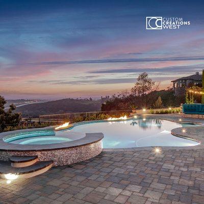 Bonsall, CA - Inground-pool, spa and hardscape customcreationswest.com  Serving San Diego County