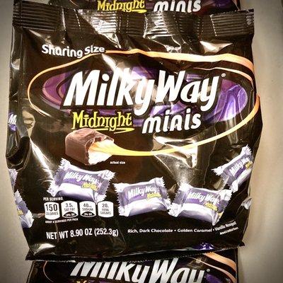 "Milky Way Midnight" minis. Clearance, 49¢ a bag. (I bought all 3 they had left, no-brainer).