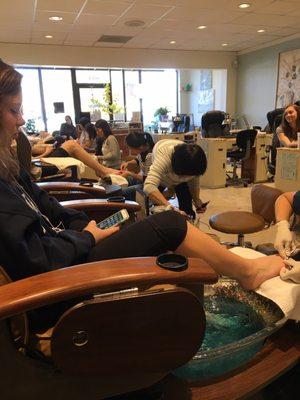 Saturday afternoon Mani's & Pedi's!