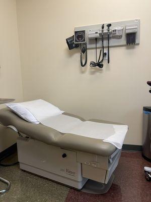 Exam room ready for patient care