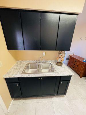 Cabinets and sink upgrade laundry room