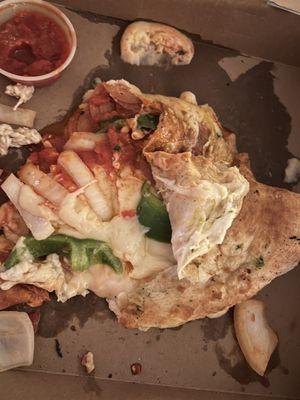 Raw calzone