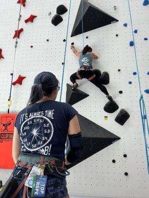 A 5.11- next to the speed wall