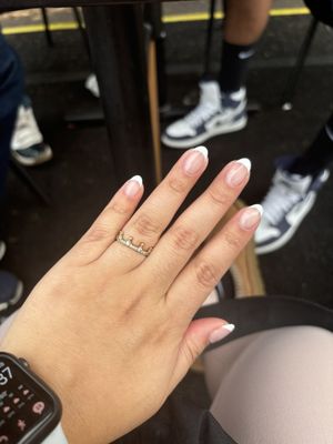 French Gel Manicure - $45  Nail Harder Application - $5