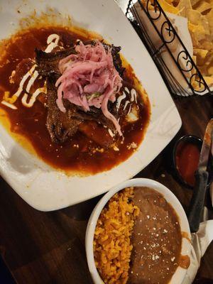 Steak Tampiquena w/ beans and rice!