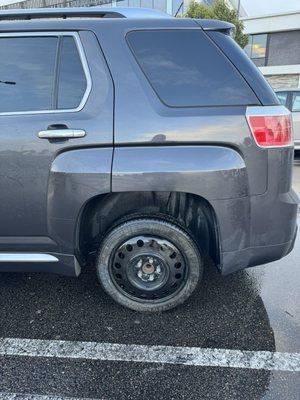 My spare tire!! Im so glad Courtney Tire Service was able to help right away!