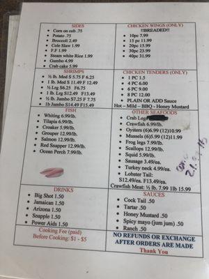 EBT MENU as of June 2019