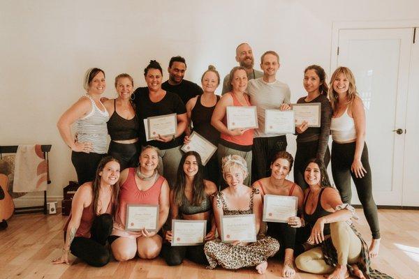 Yoga Teacher Training Graduation.