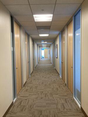 This is one of the many hallways on the 35th floor of the building where the ONLC room was in