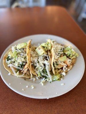 Griselda's Tacos Callejeros (~$14): chicken, beef and shrimp