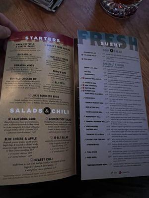 Food menu