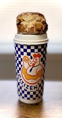 Large coffee & frosted cranberry orange scone - I kind of miss citizen chicken - hoping to see their donuts reappear @ HBC!