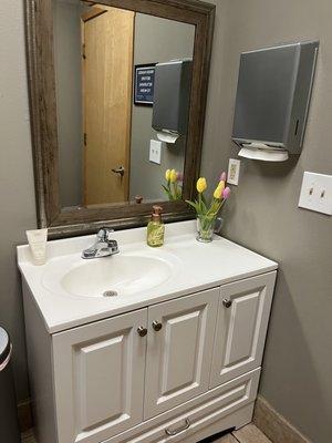 Clean restroom with quality amenities!