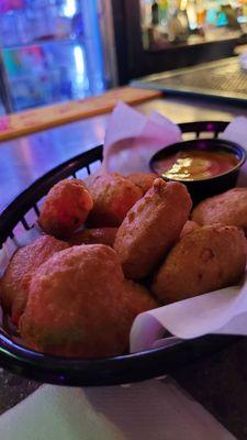 Mac & cheese bites.