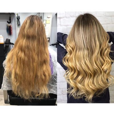 Balayage before & after