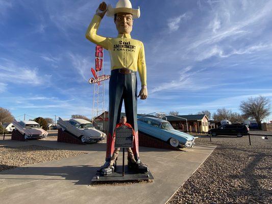 Obligatory photo with the 2nd Amendment Cowboy.