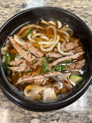 Udon Soup with freshly cut ingredients!