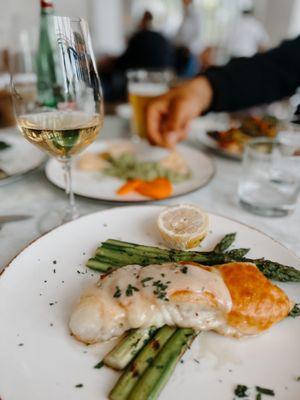 Parmigiano Crusted Halibut - The fish was cooked to perfection. Side note, looks small but it's SO filling.