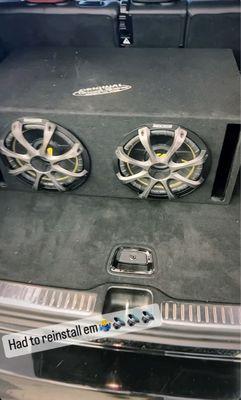 Two 10" subwoofers W/Alpine AMP