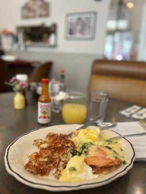 Nova Scotia Benedict w/ fresh jalapeños.