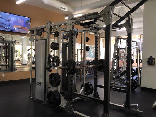 Squat rack and cable machine (hammer strength)