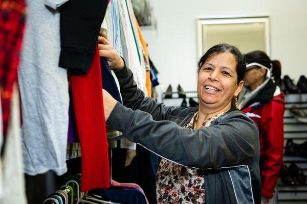 PRC's Clothes Closet features gently-used, seasonally appropriate clean clothing to choose from.