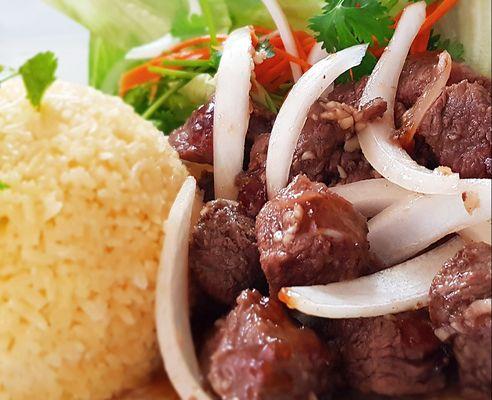 Shaken Beef paired with Butter Rice