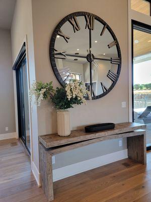 60" wall mirror clock