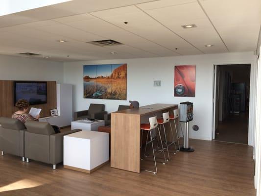 The new Compass Service Customer Lounge - free wifi and Starbucks coffee!