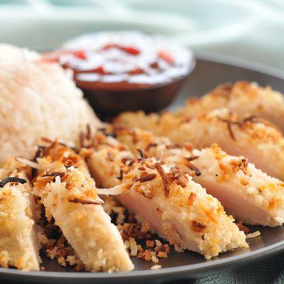 Crispy Coconut Chicken with Sweet & Sour Dipping Sauce