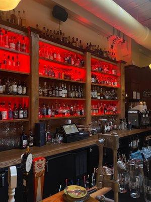 Bourbon section of the bar.