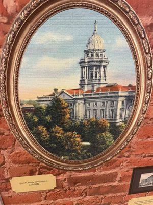 Photo of original dome on Courthouse. (Photo at Library)