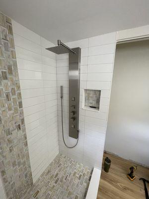 Finished Shower  Bathroom remodel